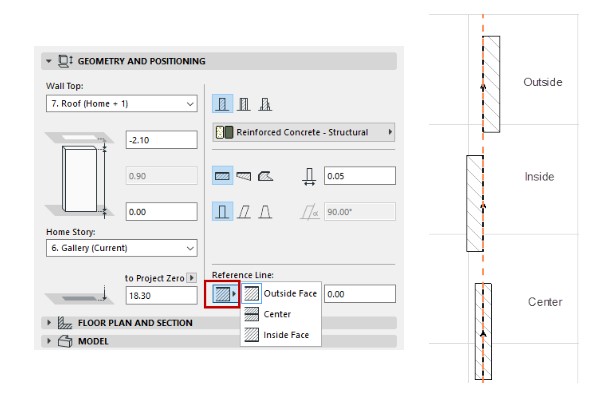 Tường trong Archicad - Hướng dẫn chi tiết từ cơ bản tới nâng cao 17 WallRefLineChoose