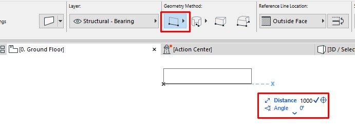 Tường trong Archicad - Hướng dẫn chi tiết từ cơ bản tới nâng cao 6 straight wall