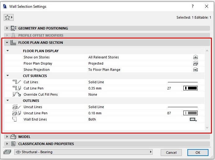 Tường trong Archicad - Hướng dẫn chi tiết từ cơ bản tới nâng cao 20 wall plan and section