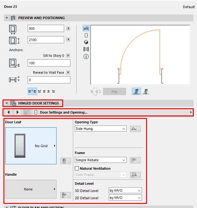 Bài 10 – Công cụ Door/Window trong Archicad 3 door window custom settings