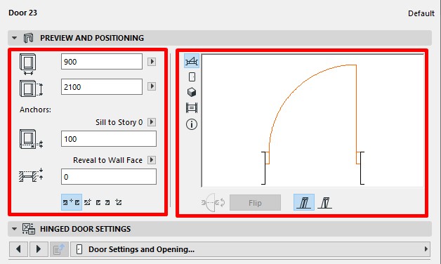 Bài 10 – Công cụ Door/Window trong Archicad 2 door window preview and positioning