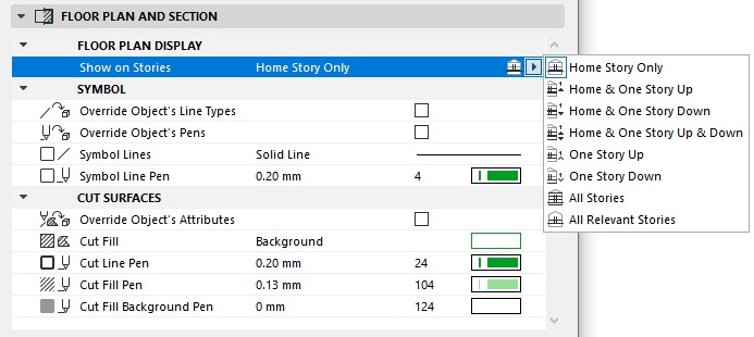 Object floor setting